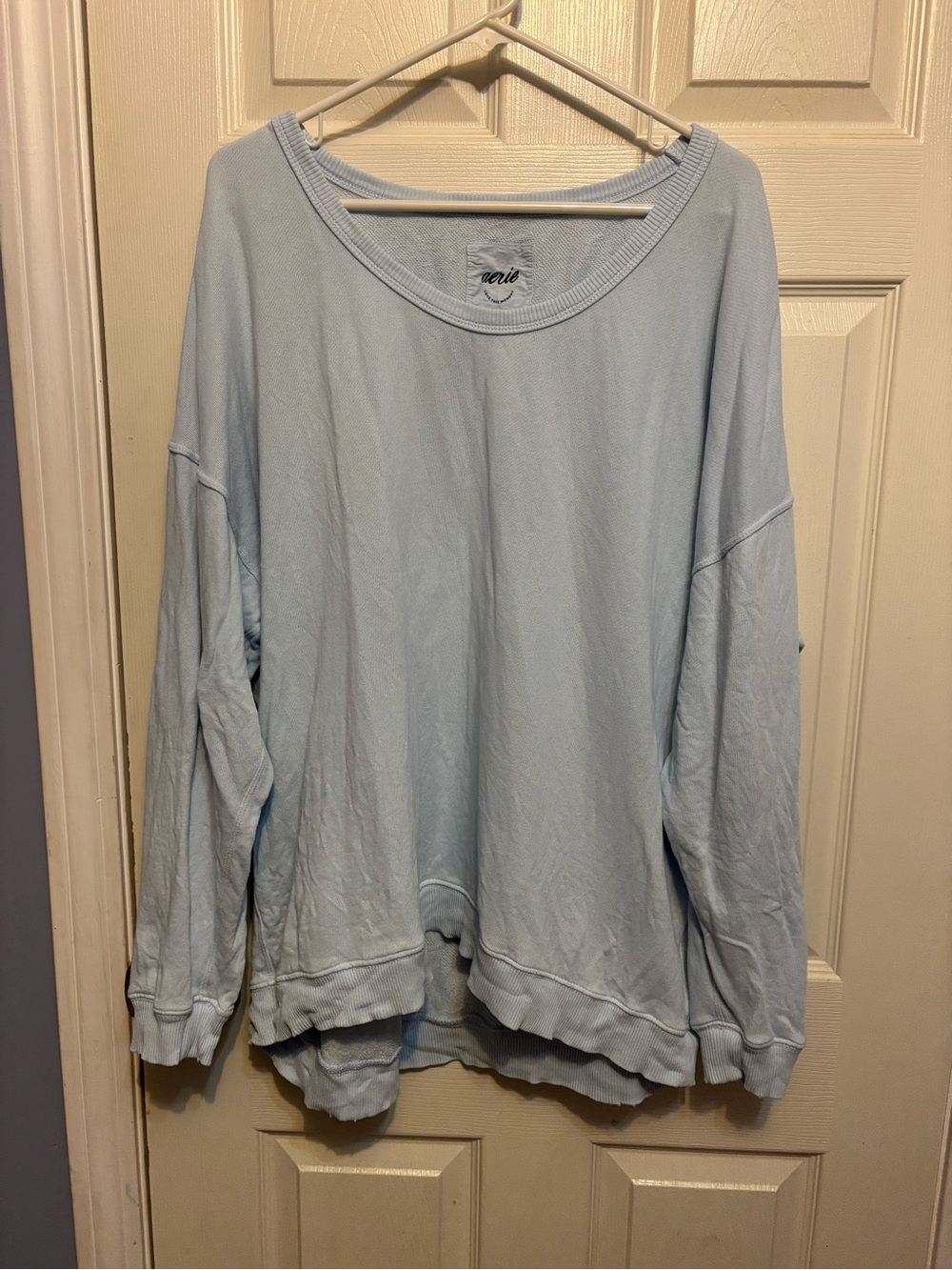 Women’s Aerie Palm Tree Graphic Oversized Crewneck - M